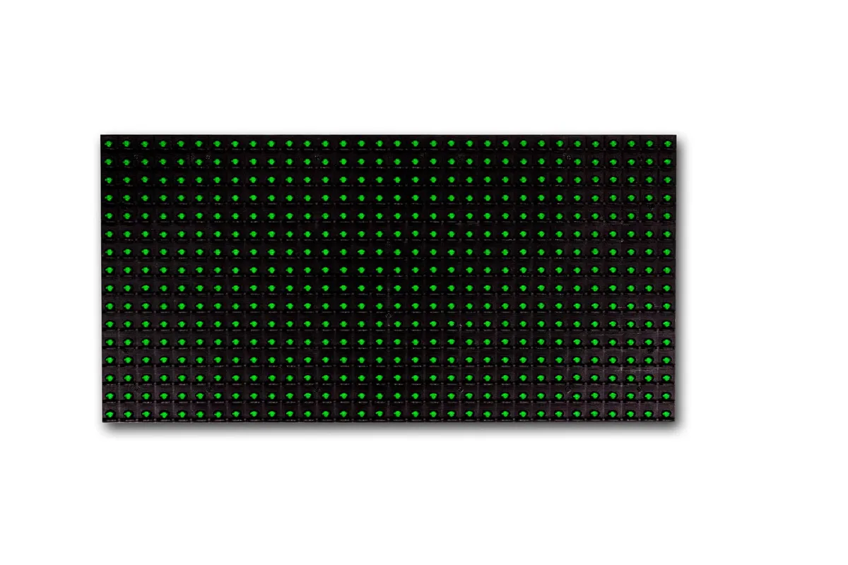 Module LED monochrome P10 (rouge, vert, blanc) MEGALIGHT – version verte, en stock au Maroc